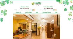 Desktop Screenshot of naritafamilydental.com